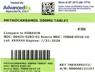 Label 3 (Methocarbamol 80425 0283 03)